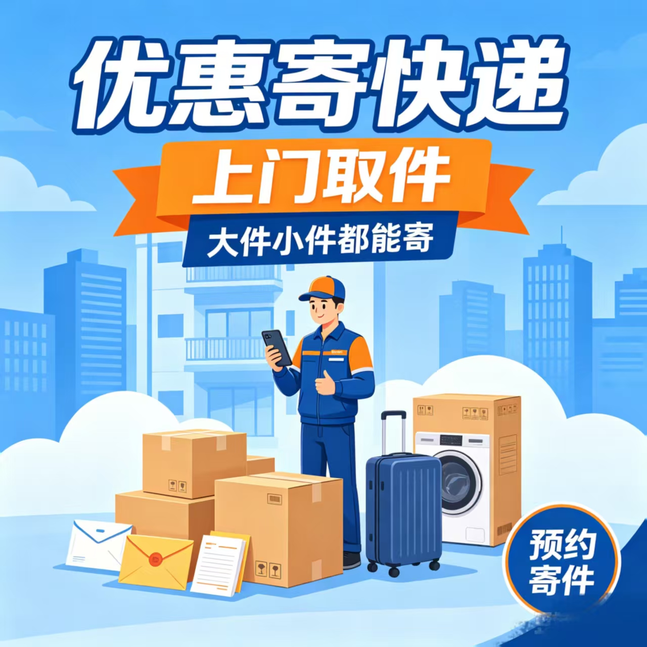 便民寄件服务持续升级，邮寄侠线上预约寄快递，全国上门取件方便群众